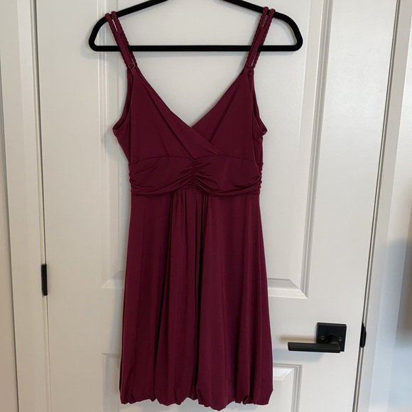 RW&Co. Raspberry Bubble-Hem Dress - Picture 2 of 4